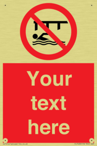 Custom Do not swim in the vicinity of piers